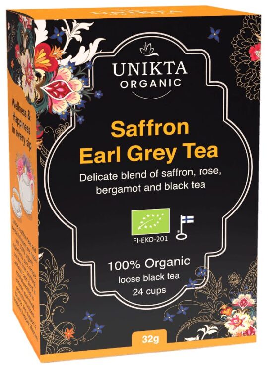 Saffron earl grey tea Unikta organic black tea