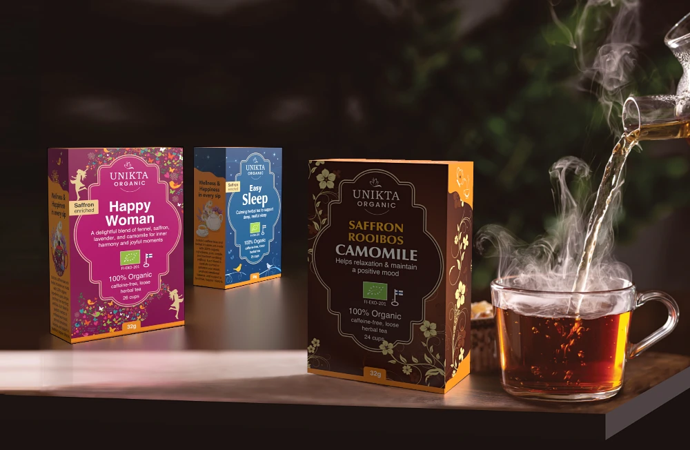 Unikta Organic Saffron Tea and Herbal Infussions M
