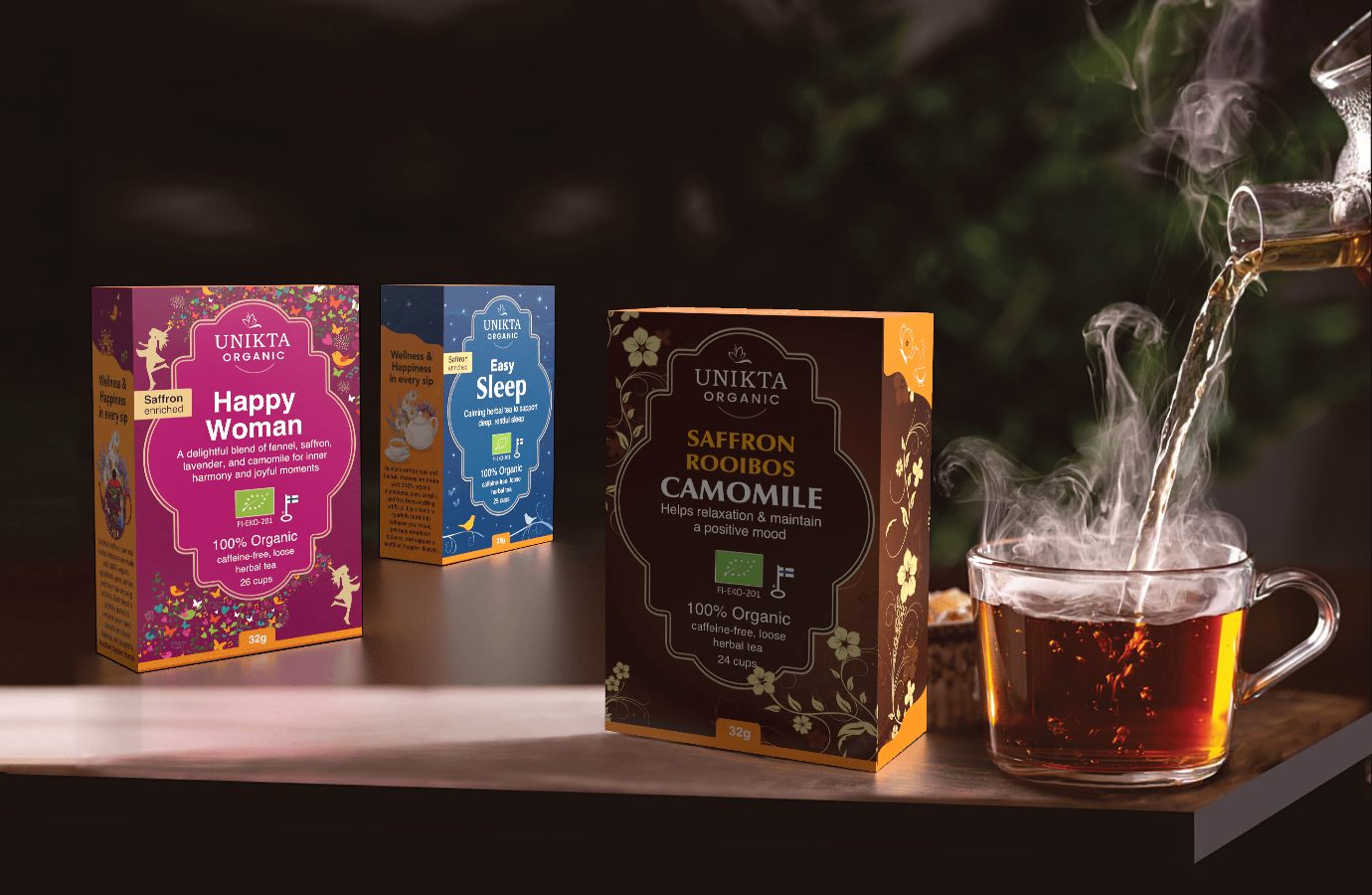 Unikta Organic Saffron Tea and Herbal-Infusions